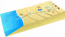 The desalinated water water will be pumped 45 miles and across a height of 700 metres to a new reservoir in Copiapó, near the Tierra Amarillo mountains, where mining companies operate.